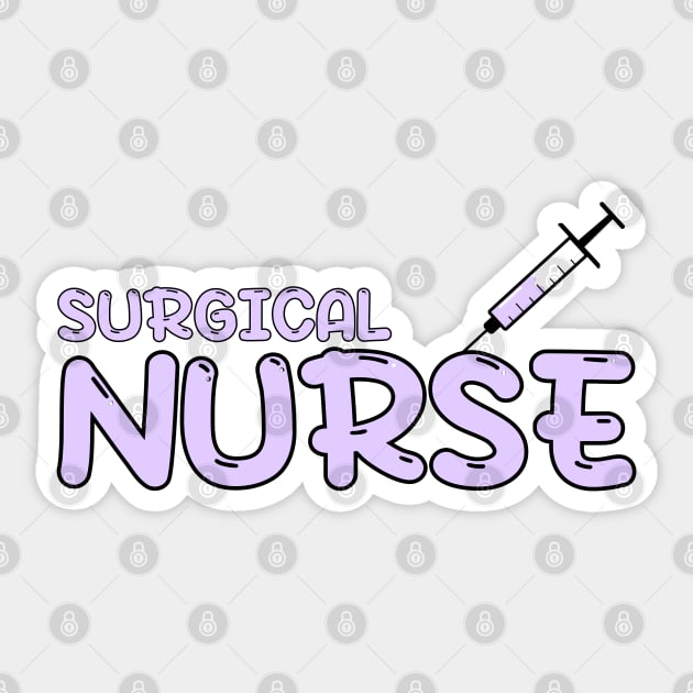 Surgical Nurse Purple Sticker by MedicineIsHard